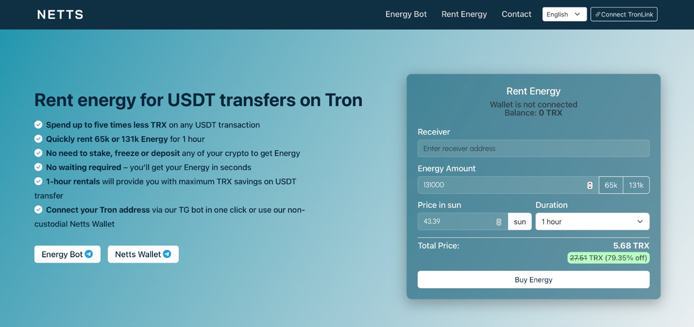 Netts web form