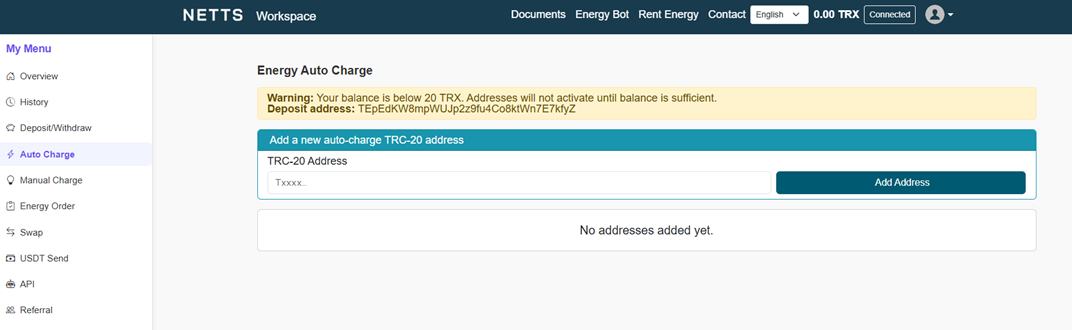 Netts web form
