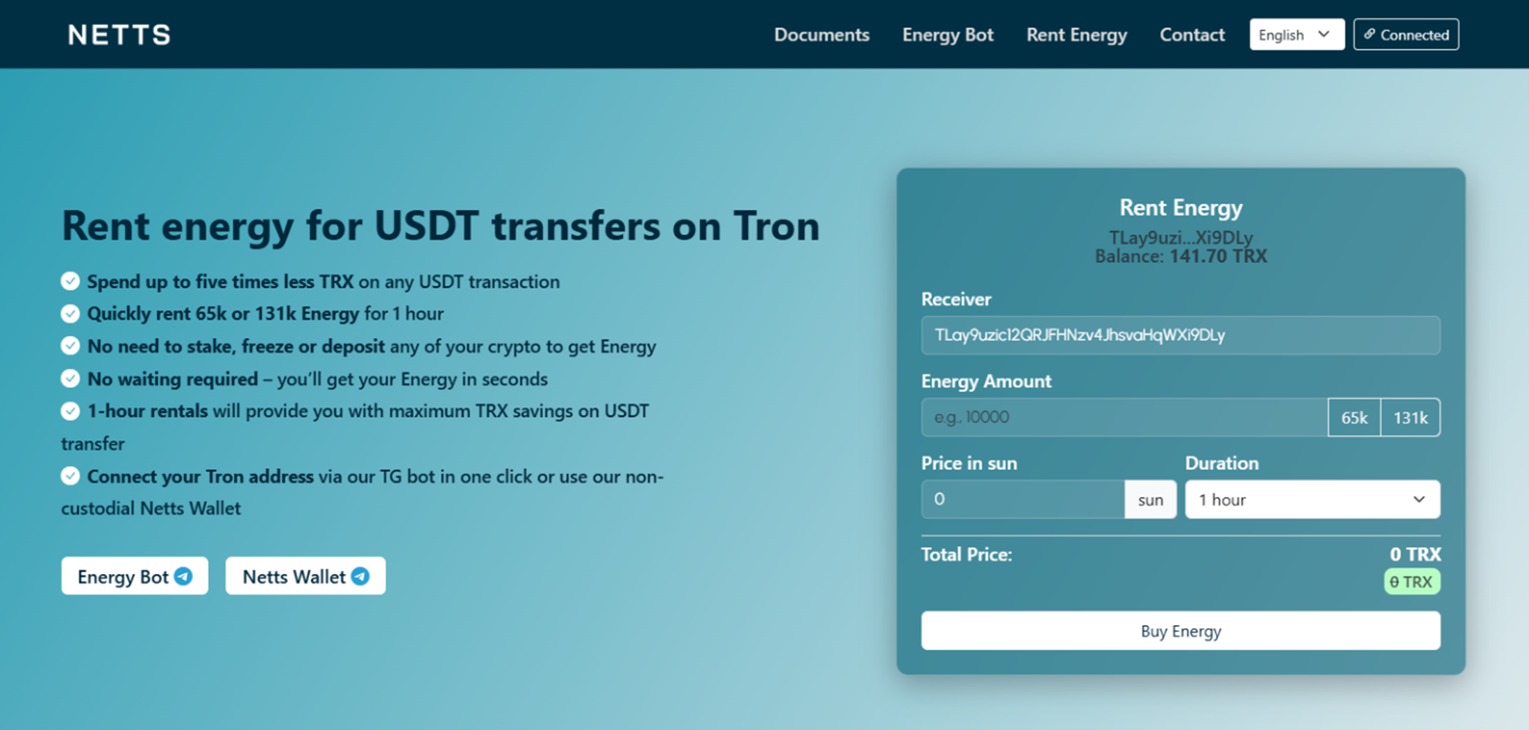 Netts web form